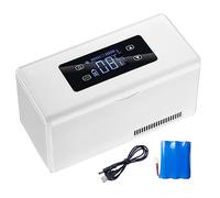 Mini réfrigérateur portable à insuline, glacière à affichage LED, 2 à 8 °C, grand espace, batterie au lithium 10 200 mAh, 1 batterie