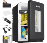 MINI FRIGO POUR BOISSON - TECTAKE - Mini-réfrigérateur portable fonction 2 en 1 avec mode ECO - 27x31x41cm
