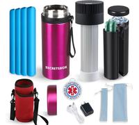 Mini réfrigérateur pour insuline 2-8℃, USB Refroidisseur de médicaments pour Voyage, Glacière électrique à insuline Sac pour diabétiques, avec 4 Sacs de Glace en Gel, Approuvé par TSA