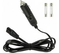 Mini Réfrigérateur pour Voiture 12V 10A DC Cordon d'Alimentation | 2m Câble pour Prise cigare, Compatible avec Mobicool CoolBox, 2 x Fusible 10A, Noir
