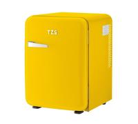 Mini Réfrigérateur Rétro 40L TZS First Austria - Silencieux 22dB - Jaune - Frigo d'appoint - Design Vintage