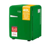 TZS First Austria - Mini Réfrigérateur Rétro 40L - Silencieux 22dB - Sans Compresseur pour Chambre & Bureau - Vert foncé - Frigo d'appoint - Design Vintage