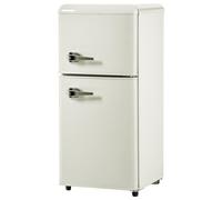 Mini réfrigérateur rétro - LANGTU - 60 L - Combinaison congélateur - 2 portes - Classe F - Blanc
