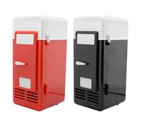 Mini réfrigérateur USB - Congélateur compact rose rétro, chauffe-boissons USB, récipient de rangement portable pour boissons, mini-réfrigérateur au design moderne et mignon | Congélateur de canettes p