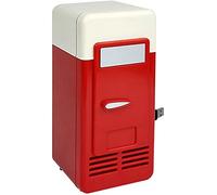 Mini réfrigérateur, USB Petit réfrigérateur, réfrigérateur chaud et froid, réfrigérateur d'ordinateur (Color : Red)