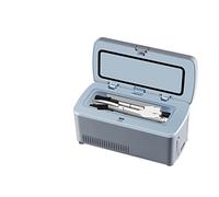 Mini-réfrigérateurs Boîte réfrigérée à insuline Rechargeable voiture Mini réfrigérateur étui de transport Thermostat Hormone de croissance médicament 2-8 degrés réfrigérateur Pour voiture, voyage(Grij