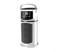 Mini refroidisseur d'air portable avec minuteur 24 heures Mode veille Fonctionnement à faible bruit pour espace personnel Bureau Bureau Bureau Blanc 29,5 x 15 x 15 cm