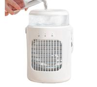 Mini Refroidisseur D'air Portable - Ventilateur De Bureau Rechargeable Avec Humidificateur, Dispositif De Refroidissement Personnel Silencieux | Solution Compacte De Contrôle Du Climat D’été Pour Une