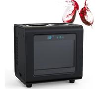 Mini refroidisseur de bouteille de vin électrique avec bouton tactile LED - Thermostat intelligent pour fêtes, barbecue, pique-nique - Refroidisseur de vin
