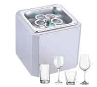 Mini refroidisseur de verre, refroidissement instantané en acier inoxydable avec lumière LED pour bar, cocktail, bière - Froster de verre à frisson CO2 - Refroidit en 6 secondes