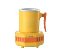 Mini refroidisseur d'eau, tasse de refroidissement rapide, tasse de refroidissement portable, motif de canard jaune, refroidisseur de boisson, poignée antidérapante, refroidisseur (Tasse ohne Sockel)