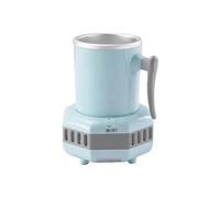 Mini Refroidisseur D'eau - Tasse Rafraîchissante Portable À Refroidissement Rapide, Motif Jaune, Poignée Antidérapante, Refroidisseur De Bureau Pour Café Thé Bière Jus Bureau,Blue-12 * 16cm