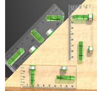 Mini règle à niveau, niveau magnétique en acrylique pour une précision millimétrique précise, petit outil transparent de 75 à 102 mm pour usage domestique et atelier (102 x 25 x 15 mm) (A))