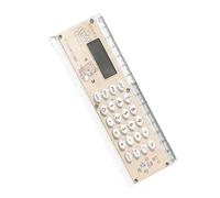 Mini règle de calculatrice - Outil de papeterie scolaire de dessin animé de 15 cm, dispositif de calcul léger, compagnon d'apprentissage mignon pour étudiant | Fourniture d'étude multifonction portabl