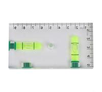 Mini règle de niveau en acrylique avec aimant puissant pour une mesure précise, système à 3 bulles pour angle horizontal et vertical à 45°, visibilité claire, Dur(95 x 50 x 13 mm)