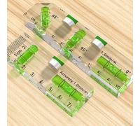 Mini règle de niveau en acrylique avec aimant puissant pour une mesure précise, système à 3 bulles pour angle horizontal et vertical à 45°, visibilité claire, Dur(75 x 25 x 15 mm)