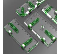 Mini règle de niveau, niveau magnétique en acrylique pour une précision millimétrique précise, petit outil transparent de 75 à 102 mm pour usage domestique et atelier (95 x 40 x 14 mm)