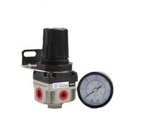 Mini régulateur de pression d'air G1/4, vanne de réduction pneumatique réglable avec manomètre for compresseur(AR5000-10)
