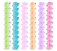 Mini résine Animaux 60pcs 0,8x0,7 Pouce Snails Lumineux Mini résine Figures Miniatures escargots Brillent dans l'ornement Noir pour décoration de Maison de poupée Micro Paysage, décorations de nouvea