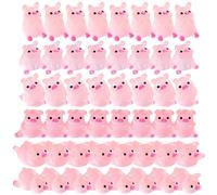 Mini-résine lumineuse Pigs, 50pcs figures de porcs miniatures, minuscules animaux brillent dans l'obscurité avec 6 styles mixtes pour le bricolage, le jardin, le paysage, la maison de poupée, l'aquar