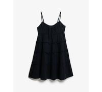 Superdry Navy Cheesecloth Tiered Mini Dress Navy EU 42 (UK 14)