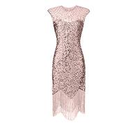 Mini Robe De Mariée Paillettes Robe De Mariée Sans Épaules Dénudées Robes De Soirée Élégante Avec Des Brillantines De Style Rétro Vêtements D'Hiver Slim Fit Cocktail, Femme, Mince, Coupe Midi, rose