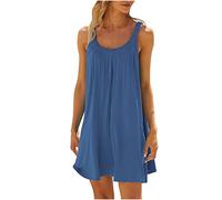 Mini robe décontractée 2025 à bretelles pour femme, robe d'été occidentale, pour sortir, robe d'été 2025, coupe ample, printemps, vacances, rendez-vous, nuit, solide, plage, funérailles, tendance