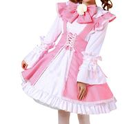 Mini robe Dirndl pour femme - Robe de cosplay - Robe midi - Mini jupe sexy - Costume d'écolière - Cosplay French Maid - Uniforme de carnaval - Costume sexy