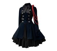 Mini Robe Femme Sexy- Robe MéDiéVale Femme Manches Longues-Robe Halloween Bow Princess Cosplay Carnaval Drame FêTe Grande Taille Style Retro Cour Renaissance Victorienne Steampunk Gothique Dress