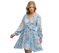 Mini-robe tissée à volants femme Superdry Bleu L