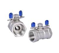 Mini robinet à bille 2 voies en acier inoxydable 304/316 - Tailles de filetage interne 1/4", 3/8", 1/2", 3/4", 1" - 1 pièce(304 3/4Inch)