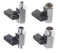 Mini robinet à bille en laiton chromé, 1/8 "1/4" 3/8 "1/2" 3/4 "BSPP femelle-mâle mâle, 8 bars(1/8" Female-Male)