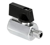 Mini robinet à bille en laiton G1/8" femelle x G1/8" mâle,DN6,Mini robinet à bille Robinet d'arrêt,Mini robinet d'arrêt chromé F G1/8"(Ø8,8mm) x M G1/8"(Ø9,5mm),Raccord fileté Laiton