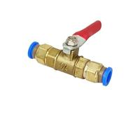 Mini robinet à bille pneumatique, raccord rapide, 4mm, 6mm, 8mm, 10mm, 12mm, tuyau, compresseur d'air, eau, gaz, huile, connecteur de contrôle de débit, 1 pièce(Brass Ball Valve,12mm)