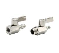 Mini robinet à boisseau sphérique 2 voies en acier inoxydable 304, 8/10/12 mm, filetage mâle/femelle BSPT 1/8", 1/4", 1/2", 3/8"(1/4",8MM_FEMALE)