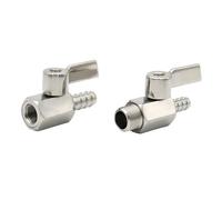 Mini robinet à boisseau sphérique en acier inoxydable 304 sanitaire 8/10/12 mm Tuyau cannelé 1/8 1/4 1/2 3/8" BSP mâle femelle fileté 2 voies (1/2", 8 mm _ femelle)