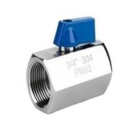 Mini robinet à tournant sphérique en acier inoxydable avec poignée bleue | 1/8 1/4 3/8 1/2 3/4 1 B S P Femelle Mâle(Female-Female,1/2")