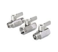 Mini robinet à tournant sphérique sanitaire en acier inoxydable 1/8 1/4 3/8 1/2 3/4 1 BSP femelle mâle 304 316(1/2",BSP_FEMALE TO MALE_SUS316L)