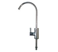 Mini robinet filtre à eau potable col de cygne finition chromée moderne compatible avec tous les systèmes de filtre à eau et RO