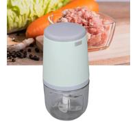 Mini robot culinaire 300ML, hachoir électrique sans fil pour légumes, fruits, viande, préparateur d'aliments pour bébé comprenant une lame, un récipient et un câble de chargement (Verde)