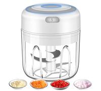 Mini robot de cuisine électrique portable, hachoir à légumes et oignons, sans fil avec chargement USB pour légumes, poivrons, oignons, aliments pour bébés, assaisonnements, noix