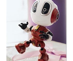 Mini Robot Parlant à Commande Tactile, Jouet Intelligent, Yeux LED, Conversation Enregistrée pour Enfants, Robot en Alliage éducatif