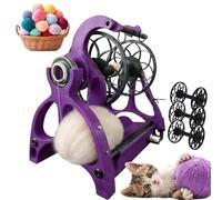Mini roue à filer électrique avec vitesse réglable, enrouleur de fibres compact pour fil de laine et fil à coudre, idéal pour le tissage, l'artisanat et le filage à la main Purple