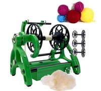 Mini roue à filer électrique avec vitesse réglable, enrouleur de fibres compact pour fil de laine et fil à coudre, idéal pour le tissage, l'artisanat et le filage à la main Green
