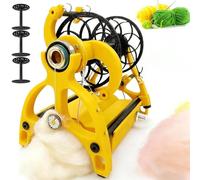 Mini roue à filer électrique avec vitesse réglable, enrouleur de fibres compact pour fil de laine et fil à coudre, idéal pour le tissage, l'artisanat et le filage à la main Yellow