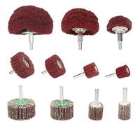 Mini-roue à lamelles abrasive, tampon de ponçage, tête de meulage, roues de polissage, ensemble d'accessoires de ponçage for perceuse, tige de 1/4 pouce for le polissage des métaux, effet miroir (lot