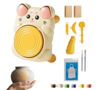 Mini roue en céramique | Kit de céramique en argile pour | Outils interactifs pour l'artisanat en argile pour les débutants, les cours d'art, les étudiants, l'été, la salle de classe, les