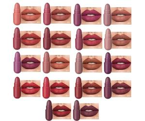 Mini rouge à lèvres | 18 couleurs en forme de pilule - Brillance durable - Pour rendez-vous, vacances, anniversaires, bals de fin d'année, écoles, clubs, voyages, fêtes, mariages