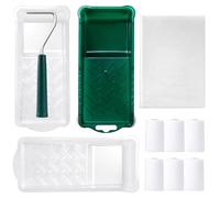 Mini rouleau de peinture en mousse, 5 cm, lot de 6 rouleaux de peinture en mousse Mister Rui de 5 cm, 1 support de rouleau de peinture, 1 bac à peinture, 2 inserts de baignoire