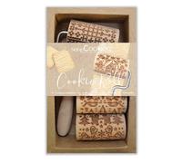 Mini rouleaux interchangeables - SCRAPCOOKING - Lot de 3 - Bois - Motif Noël